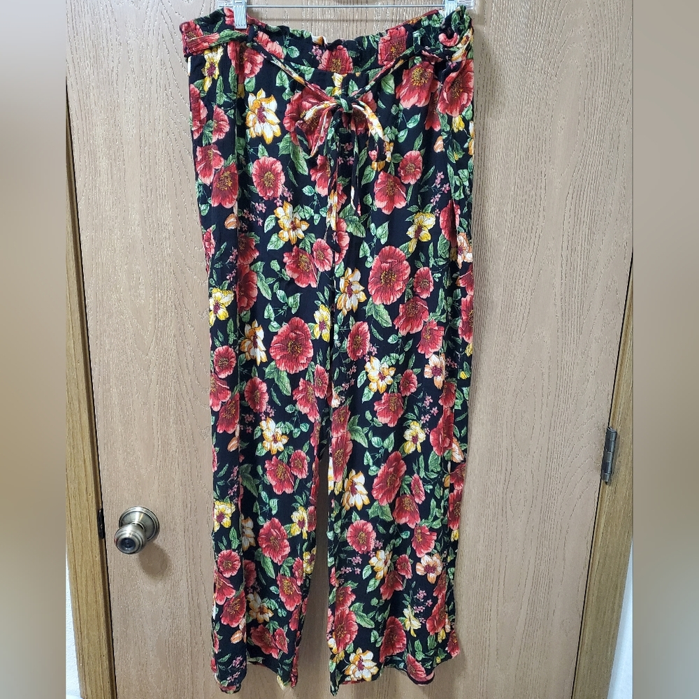 Forever 21+ Women's Boho Floral Wide Leg Pants size 3X